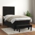 Cama box spring con colchón terciopelo negro 100x200