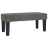 Cama box spring con colchón terciopelo gris oscuro 100x200