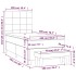 Cama box spring con colchón terciopelo azul oscuro 100x200