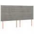 Cama box spring con colchón terciopelo gris claro 180x200