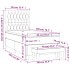 Cama box spring con colchón terciopelo azul oscuro 90x200