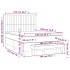 Cama box spring con colchón terciopelo gris oscuro 140x190