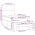 Cama box spring con colchón terciopelo verde oscuro 90x190