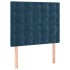 Cama box spring con colchón terciopelo azul oscuro 80x200