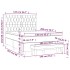 Cama box spring con colchón terciopelo rosa 140x200