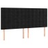 Cama box spring con colchón terciopelo negro 160x200