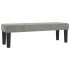 Cama box spring con colchón terciopelo gris claro 140x200