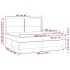 Cama box spring colchón y luces LED tela crema 200x200