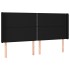 Cama box spring colchón y luces LED tela negro 160x200