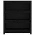 Estantería madera maciza de pino negra 80x35x97