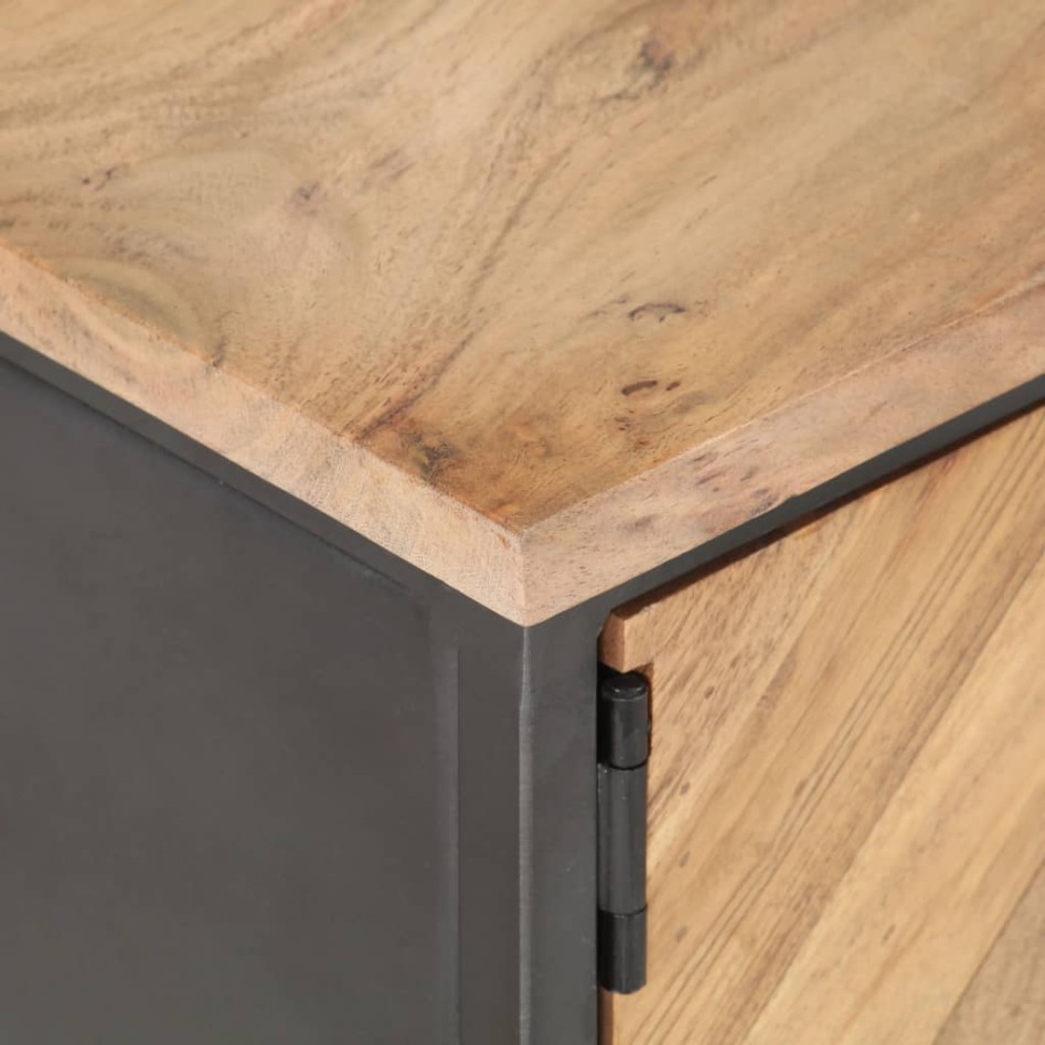 Mesa de centro de madera maciza de acacia 90x50x35