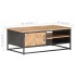 Mesa de centro de madera maciza de acacia 90x50x35