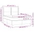 Cama box spring colchón LED cuero sintético capuchino