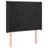 Cama box spring colchón y LED terciopelo negro 100x200