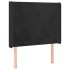 Cama box spring colchón y LED terciopelo negro 90x190