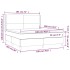 Cama box spring colchón y LED terciopelo rosa 180x200