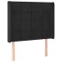 Cama box spring colchón y LED terciopelo negro 80x200
