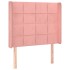 Cama box spring colchón y LED terciopelo rosa 90x200