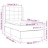 Cama box spring colchón y LED terciopelo rosa 90x200