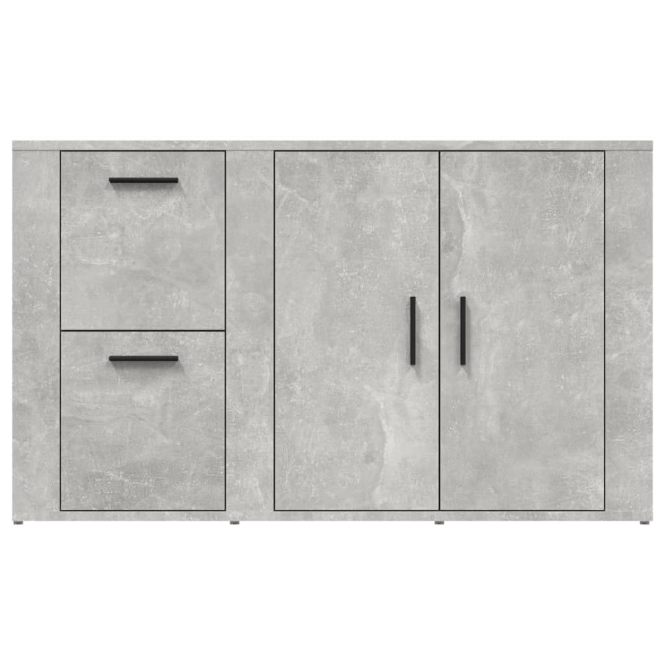 Aparador de madera contrachapada gris hormigón 100x33x59,5