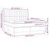 Cama box spring colchón y LED terciopelo rosa 160x200