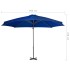 Sombrilla voladiza con poste de aluminio azul celeste 300