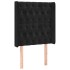 Cama box spring colchón y LED terciopelo negro 80x200
