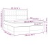 Cama box spring colchón y LED terciopelo rosa 180x200