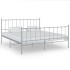 Estructura de cama de metal gris 140x200