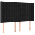 Cama box spring colchón y LED terciopelo negro 140x190