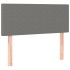 Cama box spring con colchón tela gris oscuro 100x200