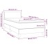 Cama box spring con colchón tela gris taupe 80x200