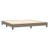 Cama box spring con colchón tela gris taupe 200x200