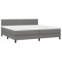 Cama box spring con colchón tela gris oscuro 200x200
