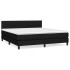 Cama box spring con colchón tela negro 180x200