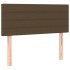 Cama box spring con colchón tela marrón oscuro 120x200