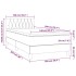 Cama box spring con colchón tela gris oscuro 100x200