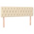 Cama box spring con colchón tela color crema 160x200