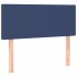 Cama box spring con colchón tela azul 90x190