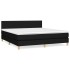 Cama box spring con colchón tela negro 180x200