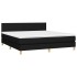 Cama box spring con colchón tela negro 180x200