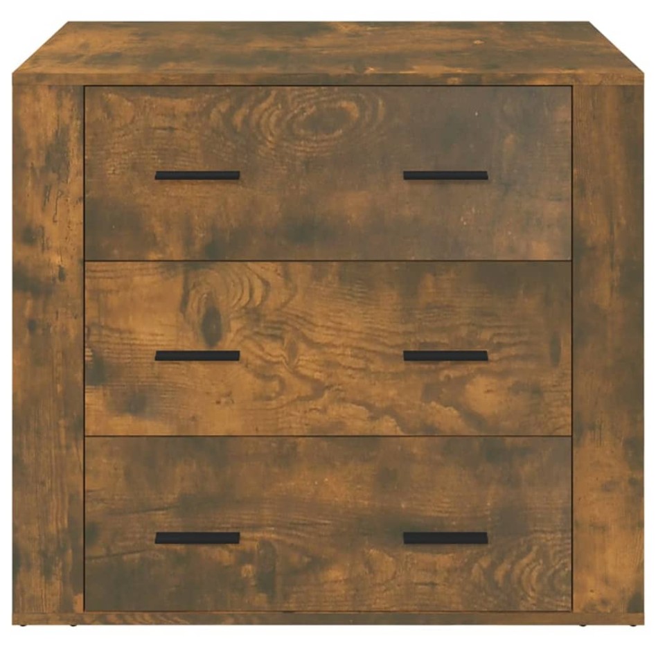 Aparador madera contrachapada color roble ahumado 80x33x70