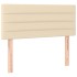 Cama box spring con colchón tela color crema 90x190