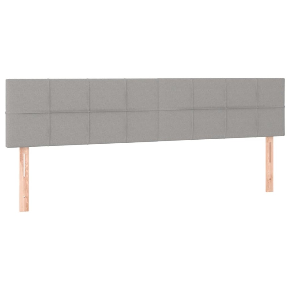 Cama box spring con colchón tela gris claro 200x200