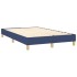 Cama box spring con colchón tela azul 120x200