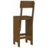 Taburetes de cocina 2 uds madera pino marrón 40x48,5x115,5