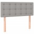 Cama box spring con colchón tela gris claro 90x200