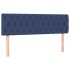 Cama box spring con colchón tela azul 140x200