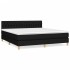 Cama box spring con colchón tela negro 180x200