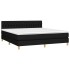 Cama box spring con colchón tela negro 180x200